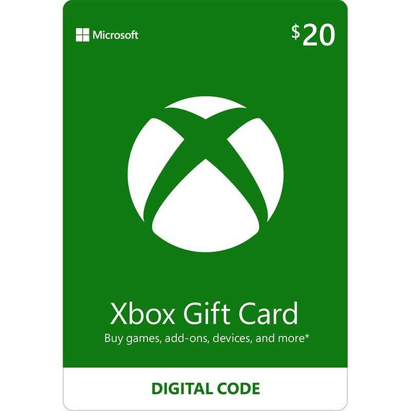 Carte Xbox Live Gift Cards USA 20$ Dollar