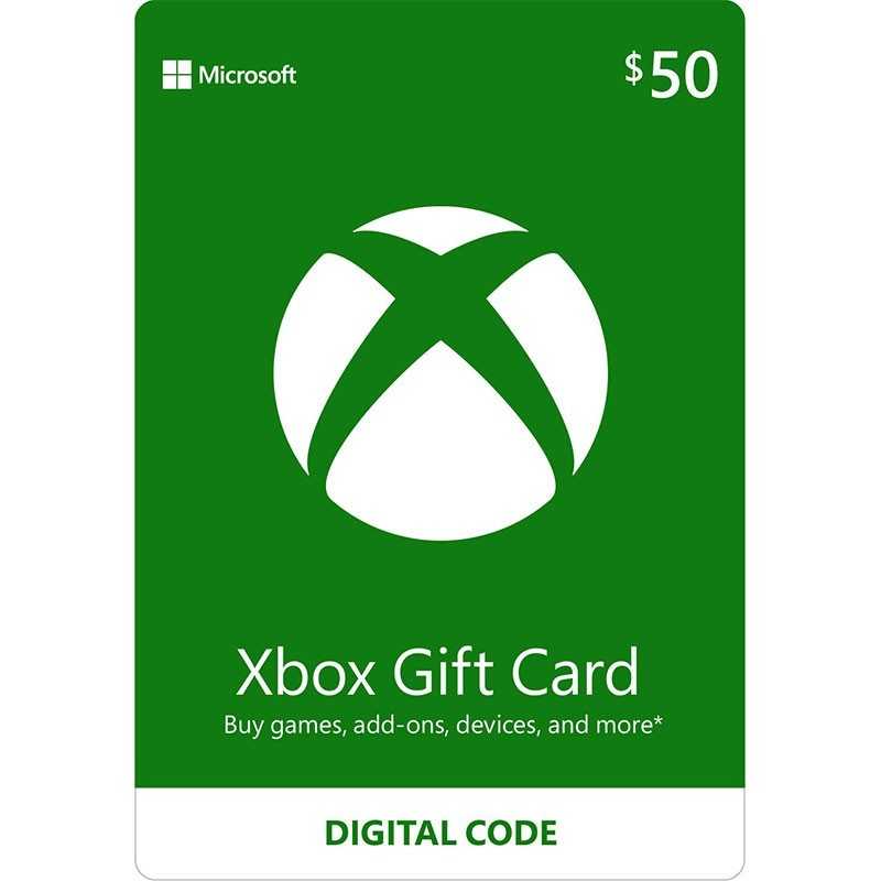 Carte Xbox Live Gift Cards CAD 50$ Dollar