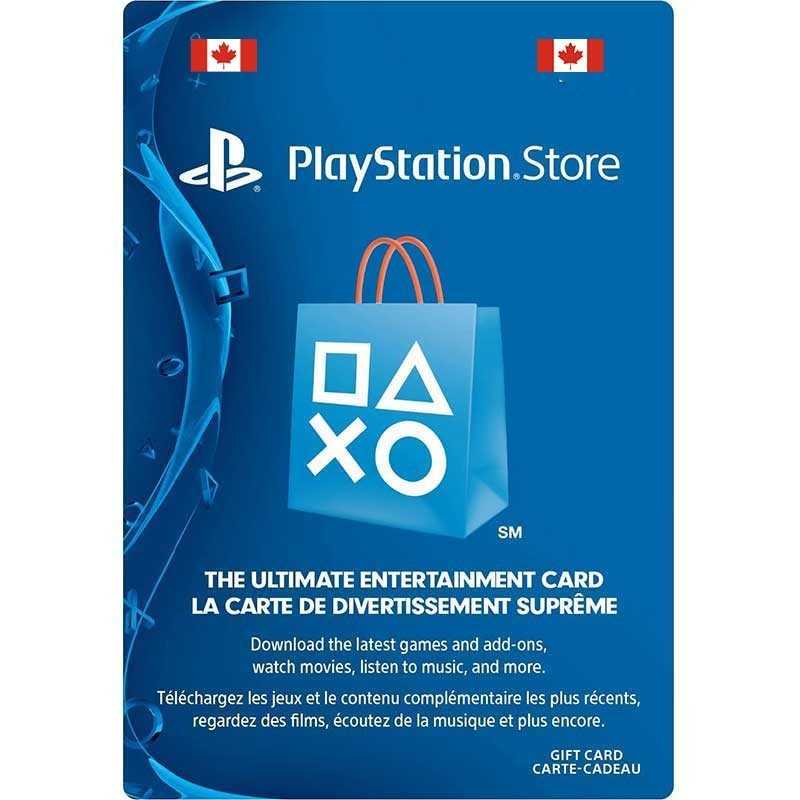 Playstation Network Card PSN Key 25 Dollar CAD